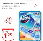 WC-Stein Power 5 im Angebot bei GLOBUS in Mannheim WC-Stein Power 5 Angebote von Domestos bei GLOBUS Mannheim für 1,29 €