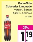 Cola Angebote von Coca-Cola bei E center Pinneberg für 1,19 €