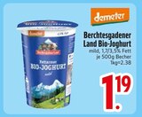 Bio-Joghurt von Berchtesgadener Land im aktuellen EDEKA Prospekt für 1,19 €