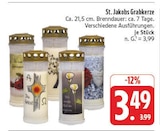 Aktuelle Kerzen Angebote bei E center in Nürnberg Aktuelles St. Jakobs Grabkerze Angebot bei E center in Nürnberg ab 3,49 €