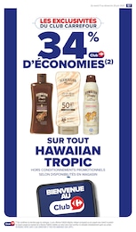 Prix et réduction Hawaiian Tropic dans le prospectus Carrefour Market en cours Offre Hawaiian Tropic dans le catalogue Carrefour Market du moment à la page 59