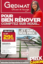 Catalogue Gedimat à Toulouse, avec 16 pages Prospectus Gedimat à Toulouse, "POUR BIEN RÉNOVER COMPTEZ SUR NOUS…", 16 pages, 03/06/2026 - 20/06/2026