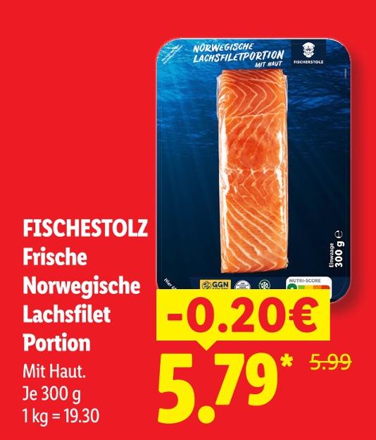 Frische Norwegische Lachsfilet Portion