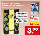 Damen, Herren oder Kinder Socken, 3er Pack Angebote bei Netto Marken-Discount Saarlouis für 3,99 €