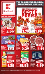 Aktueller Kaufland Supermarkt Prospekt für Rimsting 08.10.2026 - 14.10.2026 Kaufland Prospekt für Rimsting mit 70 Seiten