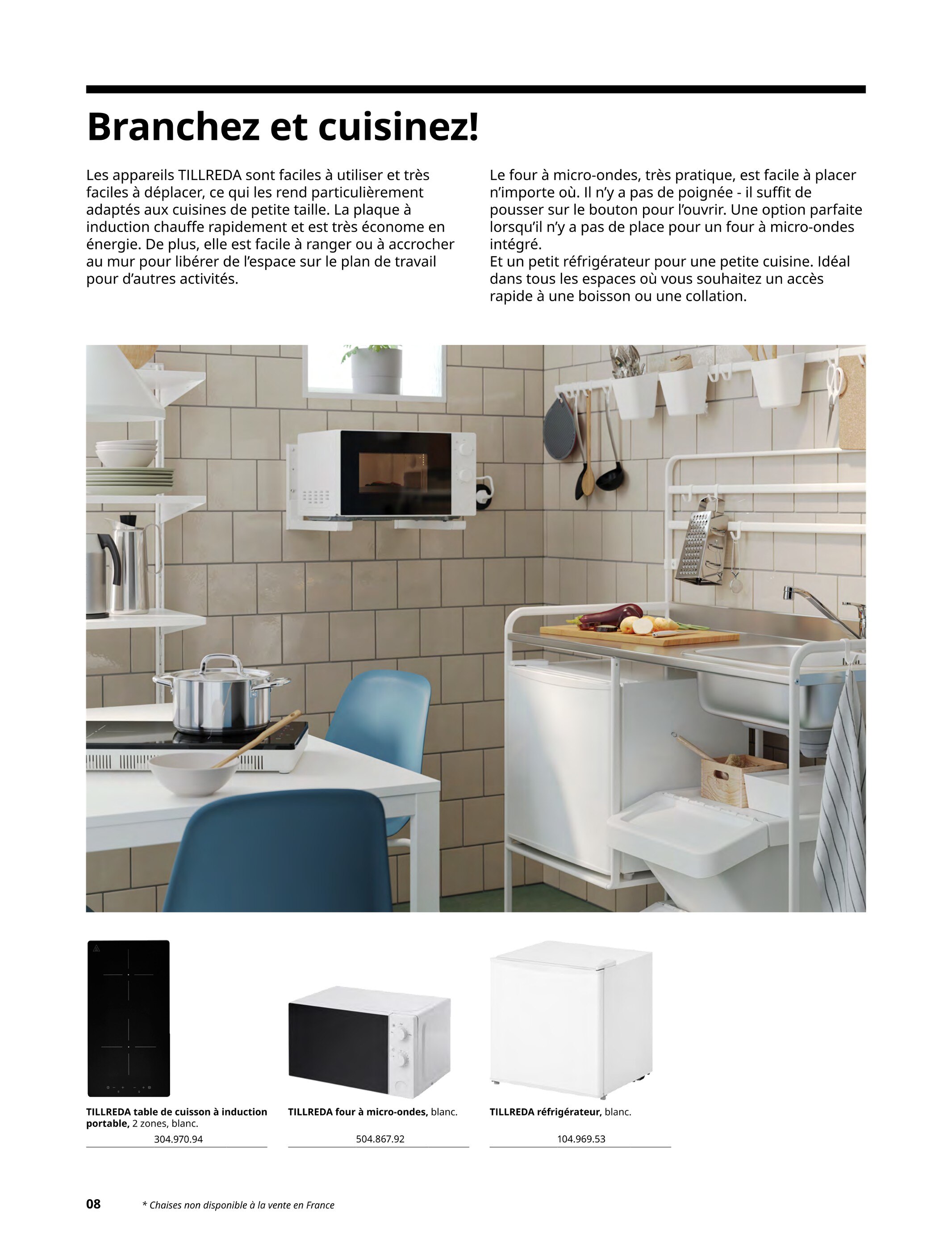 TILLREDA Plaque de cuisson induction mobile, 2 zones blanc - IKEA