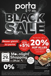 Aktueller porta Möbel Möbel & Einrichtung Prospekt in Hartenstein und Umgebung, "BLACK SALE" mit 1 Seite, 24.11.2024 - 30.11.2024