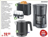 Eierkocher „EK 3163“, Wasserkocher „WK 9555“, Toaster „AT 9552“, Filterkaffeemaschine „KA 9554“ Angebote von SEVERIN bei Marktkauf Hattingen für 19,99 €