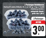 2 Packungen Heidelbeeren bei E center im Tauberbischofsheim Prospekt für 3,00 €