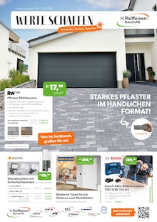Raiffeisen Waren GmbH Prospekt der KW 22 "WERTE SCHAFFEN" Aktueller Raiffeisen Waren GmbH Prospekt "WERTE SCHAFFEN" Seite 1 von 8 Seiten