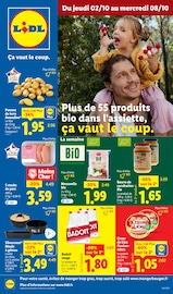 Catalogue Supermarchés Lidl en cours à Chéraute et alentours, "Plus de 55 produits bio dans l'assiette, ça vaut le coup.", 76 pages, 02/10/2025 - 08/10/2025