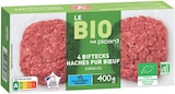 4 biftecks hachés bio en promo chez Picard Tours à 8,55 €