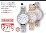 Damen-Armbanduhr im Angebot bei GLOBUS in Hanau Damen-Armbanduhr Angebote von ORNAGÉ bei GLOBUS Hanau für 27,99 €