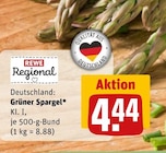 Grüner Spargel Angebote von REWE Regional bei REWE Bergisch Gladbach für 4,44 €