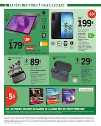 Prix et réduction Tablette Tactile dans le prospectus E.Leclerc en cours Offre Tablette Tactile dans le catalogue E.Leclerc du moment à la page 4