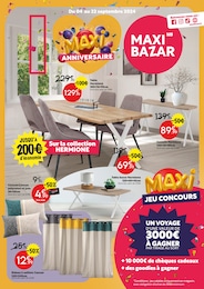 Prospectus Maxi Bazar à Villeurbanne "MAXI ANNIVERSAIRE", 16 pages, 04/09/2024 - 22/09/2024