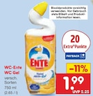 WC Gel im Angebot bei Netto Marken-Discount in Cottbus WC Gel Angebote von WC-Ente bei Netto Marken-Discount Cottbus für 1,99 €
