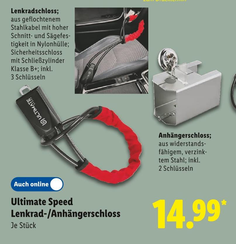 Lenkrad-/Anhängerschloss