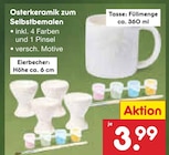 Osterkeramik zum Selbstbemalen im aktuellen Netto Marken-Discount Prospekt für 3,99 €