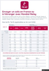 Prospectus Autre Magasin de Mondial Relay, "Envoyer un colis en France ou à l'étranger avec Mondial Relay", valable du 01/04/2022 au 31/12/2022 