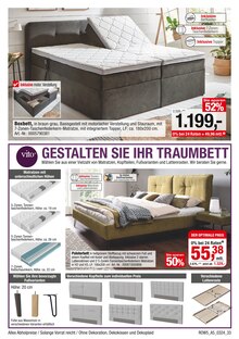 Boxspringbett im Opti-Wohnwelt Prospekt "Frühjahrspost für Möbelkäufer!" mit 48 Seiten (Bremen)