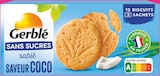 Biscuit sans sucres ajoutés saveur coco - GERBLÉ dans le catalogue Intermarché Super