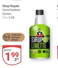 Limette Angebote von Sirup Royale bei GLOBUS Halle für 1,99 €