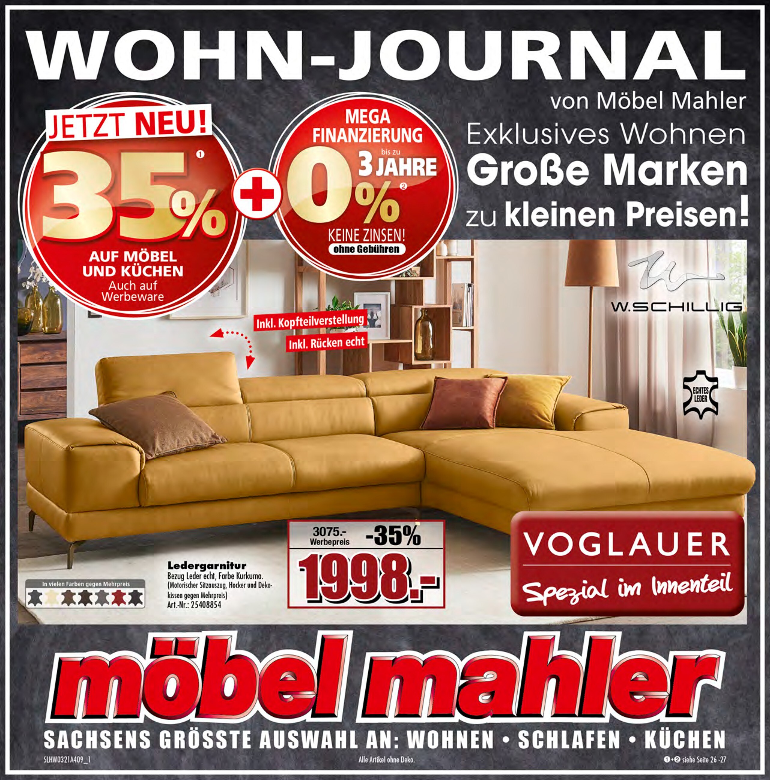 Möbel Mahler Siebenlehn Prospekt für Großbothen mit 28 Seiten Möbel Mahler Siebenlehn Prospekt für Großbothen: "Wohn-Journal von Möbel Mahler", 28 Seiten, 30.08.2021 - 26.09.2021