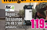 Regenfasspumpe „FQ-RB 5.500 automatic“ im Angebot bei Hornbach in Grevenbroich Regenfasspumpe „FQ-RB 5.500 automatic“ Angebote von for.q bei Hornbach Grevenbroich für 119,00 €