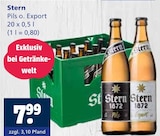 Pils o. Export im Angebot bei Getränkewelt in Ratingen Pils o. Export Angebote von Stern bei Getränkewelt Ratingen für 7,99 €