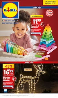 Prospectus Lidl à Marly, "Le vrai prix des bonnes choses", 49 pages de promos valables du 18/11/2024 au 21/11/2024