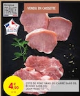 Côte de porc sans os (carré sans os, échine sans os) - Jean Rozé dans le catalogue Intermarché