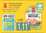 Schinken Spicker oder Aufschnitt von Rügenwalder Mühle im aktuellen Marktkauf Prospekt für 0,99 €