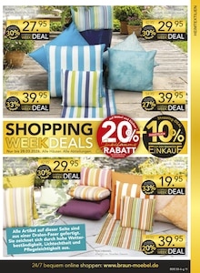 Kissen im BRAUN Möbel-Center Prospekt "GARTENMÖBEL FRÜHLINGS-TRENDS" mit 12 Seiten (Freiburg (Breisgau))