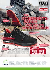 Aktueller RHG Baucentrum Baumärkte Prospekt in Plauen und Umgebung, "Ein Sicherheitsschuh, fast wie ein Sportschuh." mit 2 Seiten, 01.02.2026 - 28.02.2026