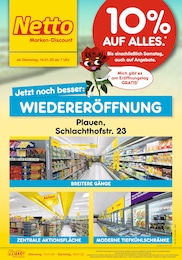 Netto Marken-Discount Prospekt für Plauen: "Wiedereröffnung - 10% AUF ALLES.", 6 Seiten, 14.01.2025 - 18.01.2025