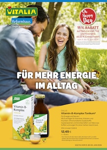 VITALIA Reformhaus Prospekt der Woche "Aktuelle Angebote" Seite 1, 01.06.2026 bis 30.06.2026 für Lenggries Aktueller VITALIA Reformhaus Prospekt "Aktuelle Angebote" Seite 1 von 8 Seiten für Lenggries