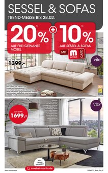 Couch im Möbel Martin Prospekt "JETZT PROFITIEREN: KÜCHENMESSE" mit 20 Seiten (Wiesbaden)