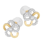 Boucles d'oreilles en or jaune et argent rhodié oxydes de zirconium dans le catalogue E.Leclerc