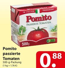 Pomito passierte Tomaten bei famila Nordost in Bielefeld Pomito passierte Tomaten im Angebot bei famila Nordost Bielefeld für 0,88 €