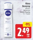 Deospray Angebote von Nivea bei WEZ Bad Salzuflen für 2,49 €