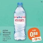 Mineralwasser Angebote von Evian bei tegut Erfurt für 0,88 €