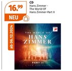 Hans Zimmer - The World Of Hans Zimmer-Part II von Sony im aktuellen Müller Prospekt für 16,99 €