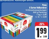 6 Sorten Vollkornbrot Angebote von Pema bei E center Amberg für 1,99 €