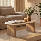 Table basse Anaya effet travertin en promo chez Maxi Bazar Amiens à 99,99 €