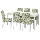 Tisch und 6 Stühle weiß/Fågelfors bunt von EKEDALEN / BERGMUND im aktuellen IKEA Prospekt