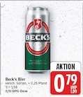 bier von Beck's für 0,79 € bei E center im Angebot bier von Beck's im aktuellen E center Prospekt