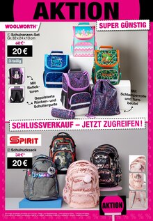 Schulranzen im Woolworth Prospekt "Aktuelle Angebote" mit 51 Seiten (Bornheim)