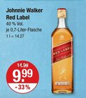 Red Label im V-Markt Prospekt Red Label von Johnnie Walker im aktuellen V-Markt Prospekt für 9,99 €