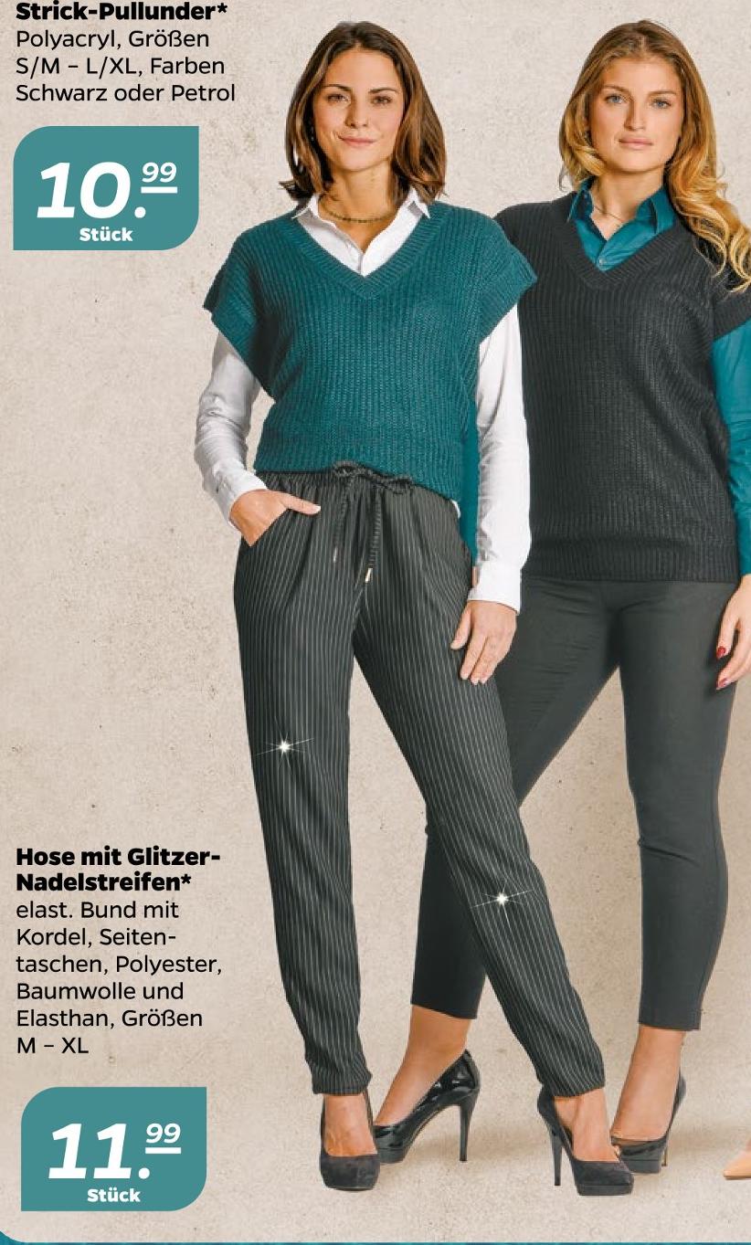 Hose mit Glitzer-Nadelstreifen